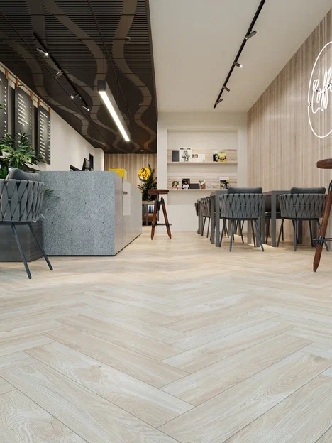 Плитка CronaFloor HERRINGBONE 4, 5 мм ДУБ НИЦЦА