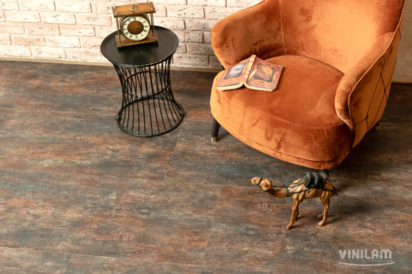 Плитка Vinilam CERAMO STONE 8 мм 71617 Керамическая Сталь (пробковая подложка)