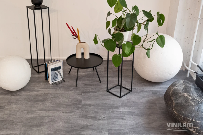 Плитка Vinilam CERAMO STONE 8 мм 71616 Цемент Серый (пробковая подложка)
